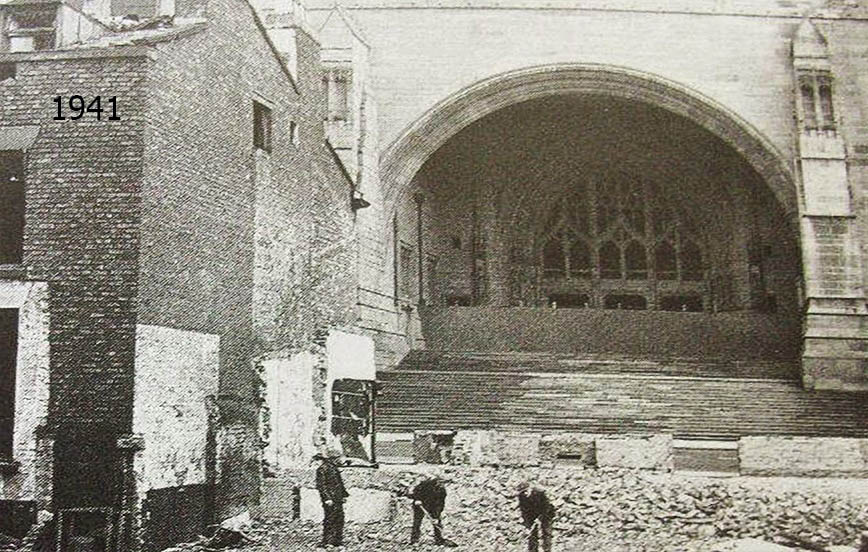 Bomb Damage at the Cathedral