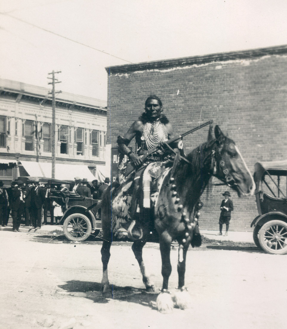 A Blackfoot Man on Horseback